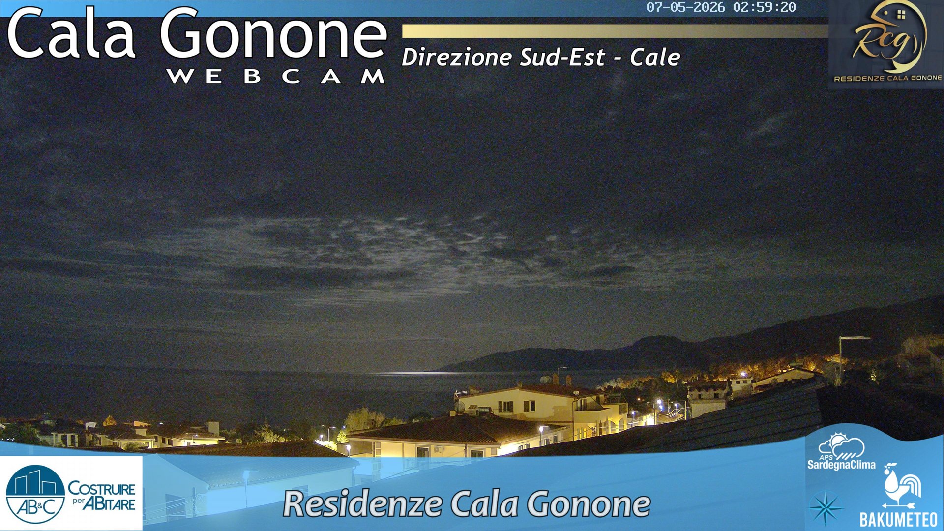 time-lapse frame, Cala Gonone SUD webcam