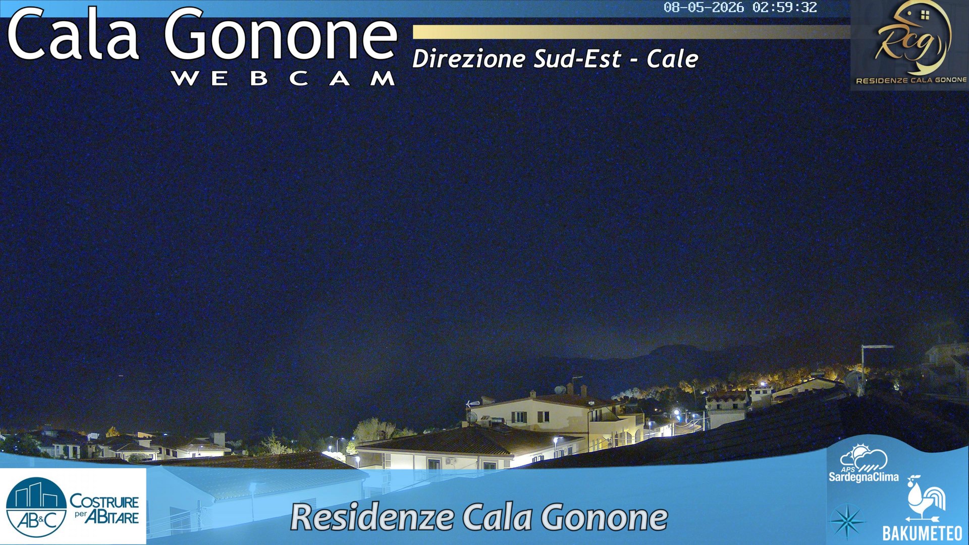 time-lapse frame, Cala Gonone SUD webcam
