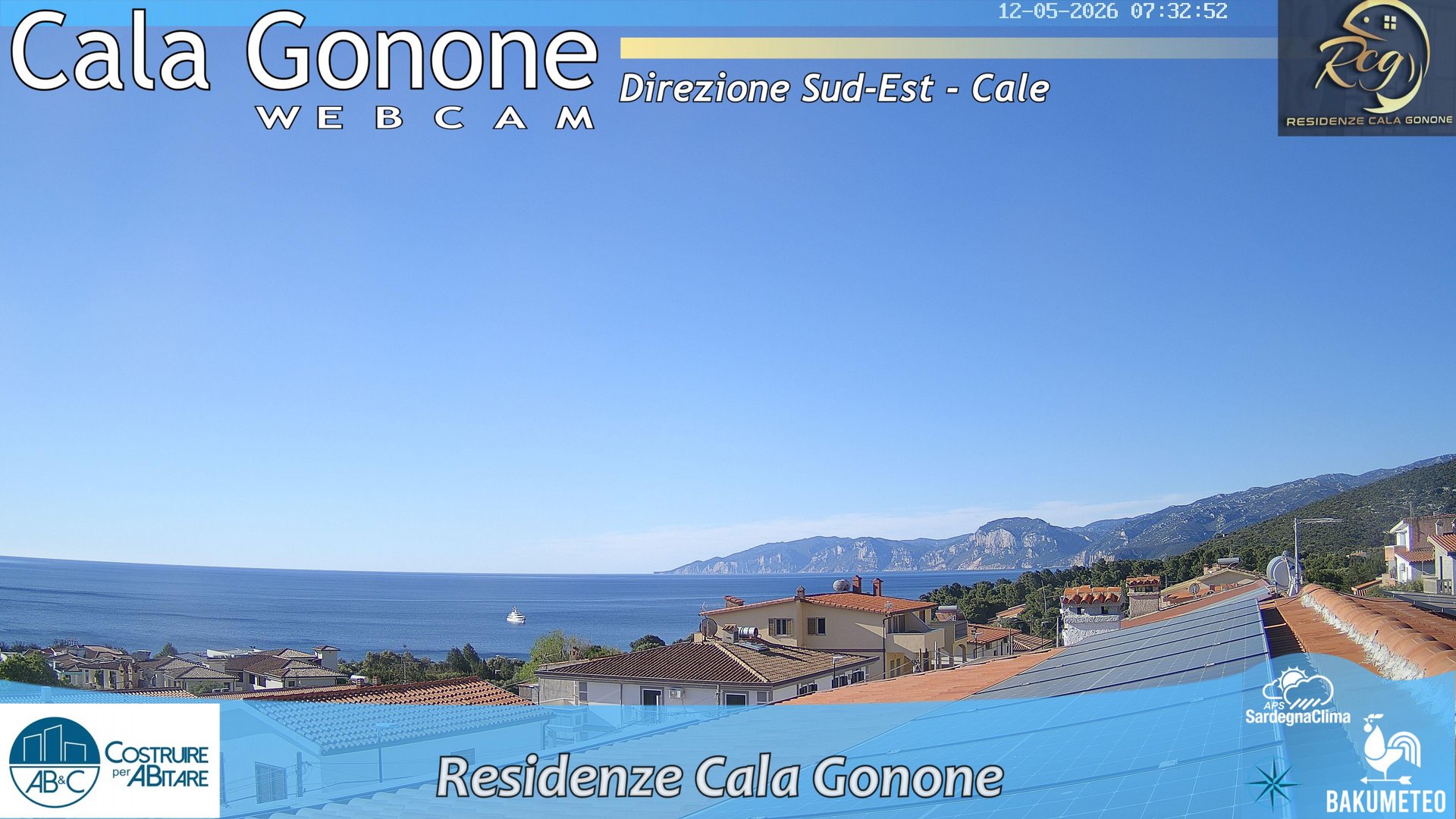 time-lapse frame, Cala Gonone SUD webcam