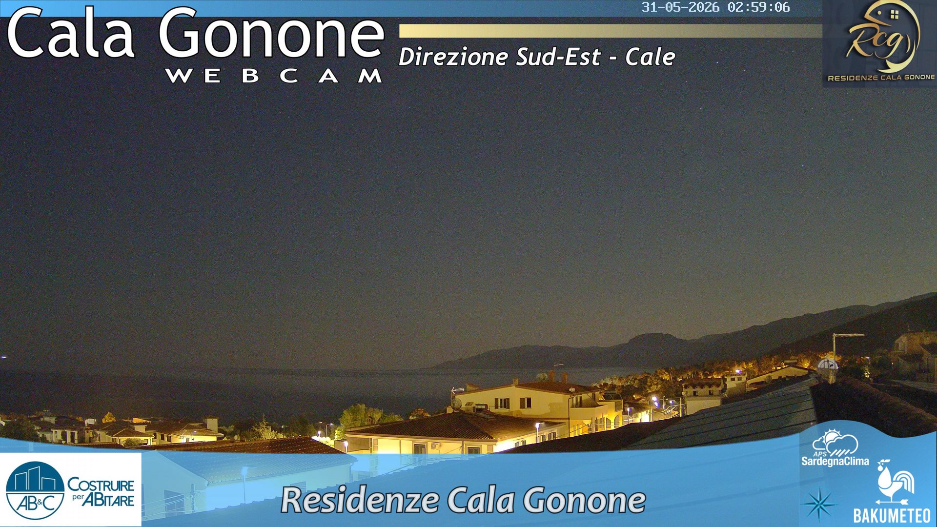 time-lapse frame, Cala Gonone SUD webcam