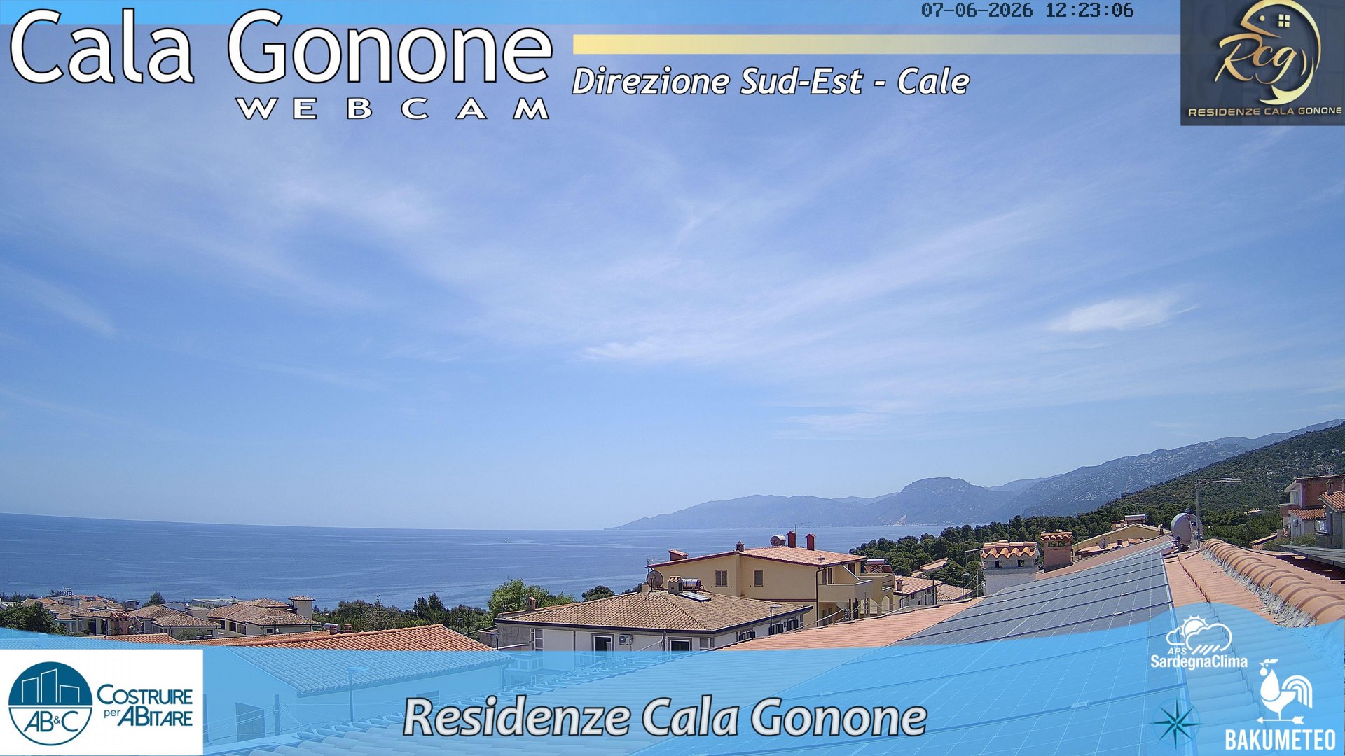 time-lapse frame, Cala Gonone SUD webcam