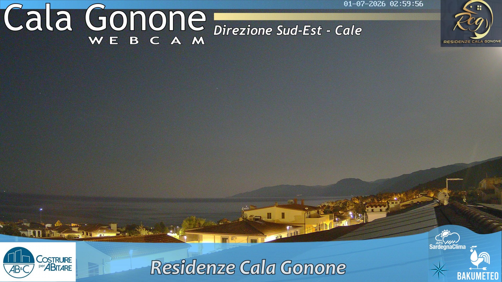 time-lapse frame, Cala Gonone SUD webcam