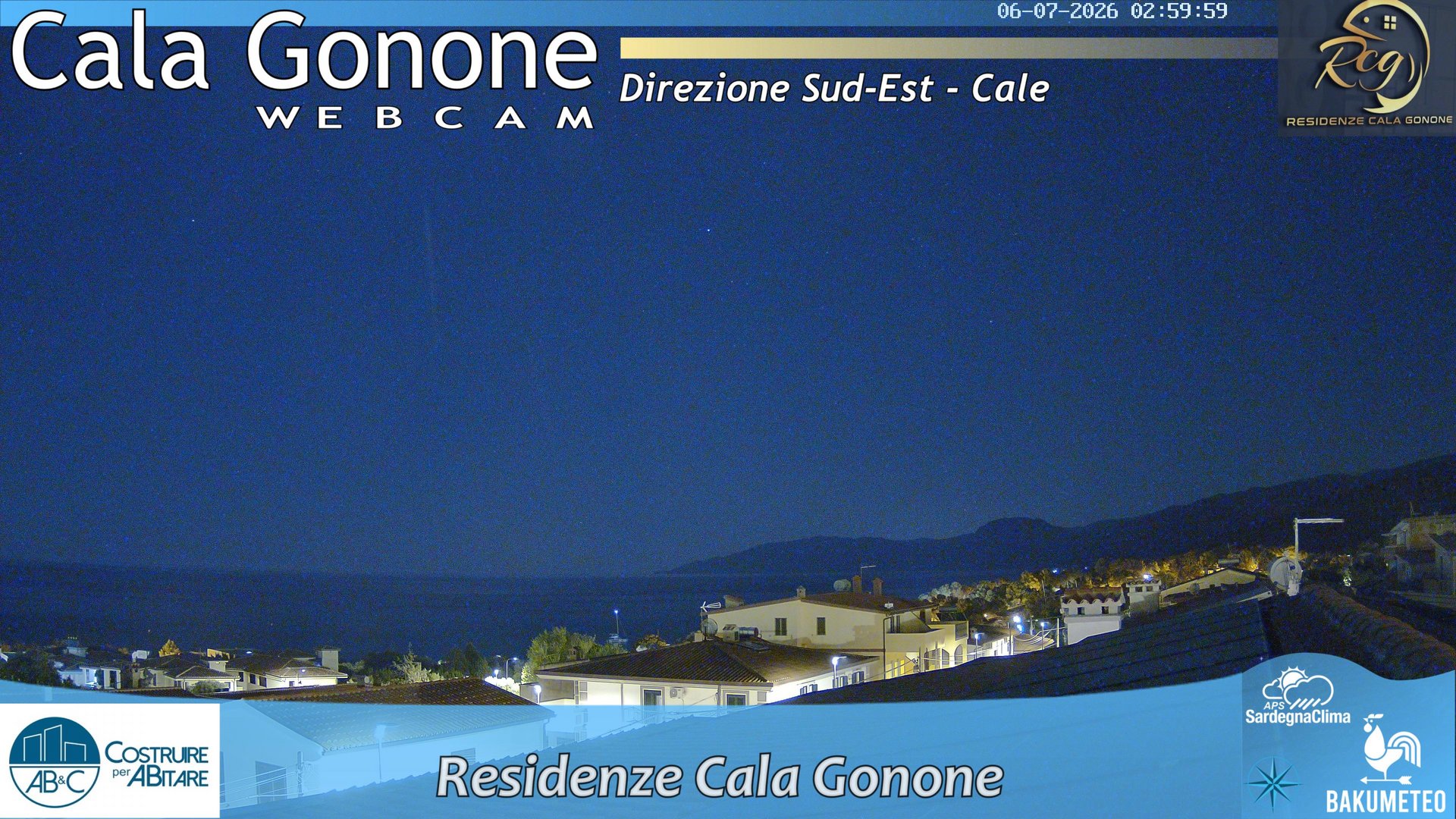 time-lapse frame, Cala Gonone SUD webcam