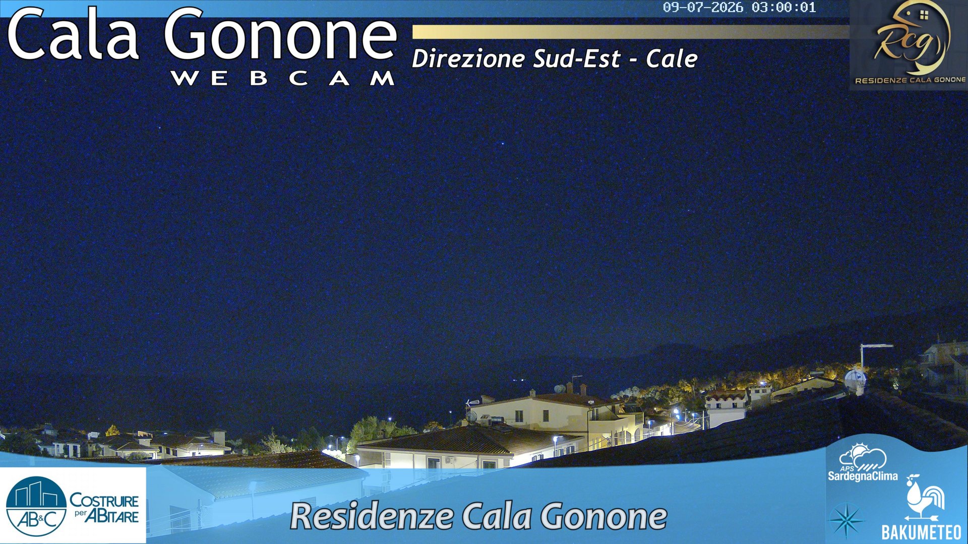 time-lapse frame, Cala Gonone SUD webcam