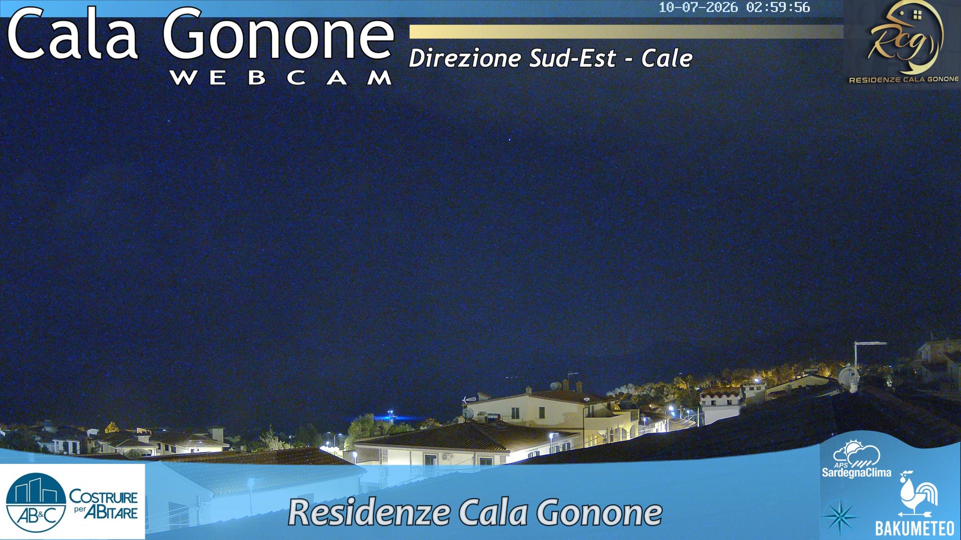 time-lapse frame, Cala Gonone SUD webcam