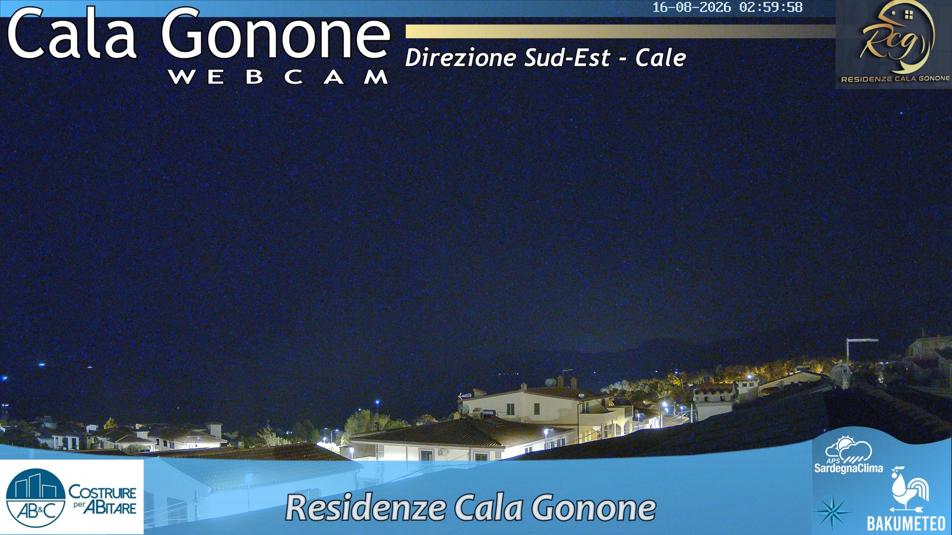 time-lapse frame, Cala Gonone SUD webcam