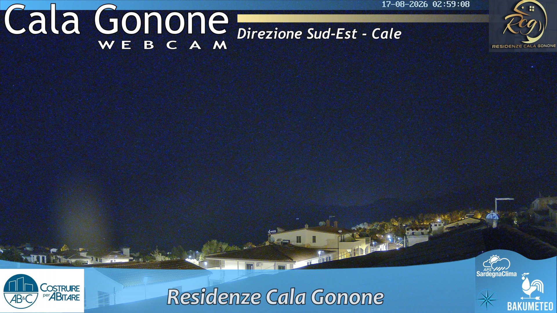 time-lapse frame, Cala Gonone SUD webcam