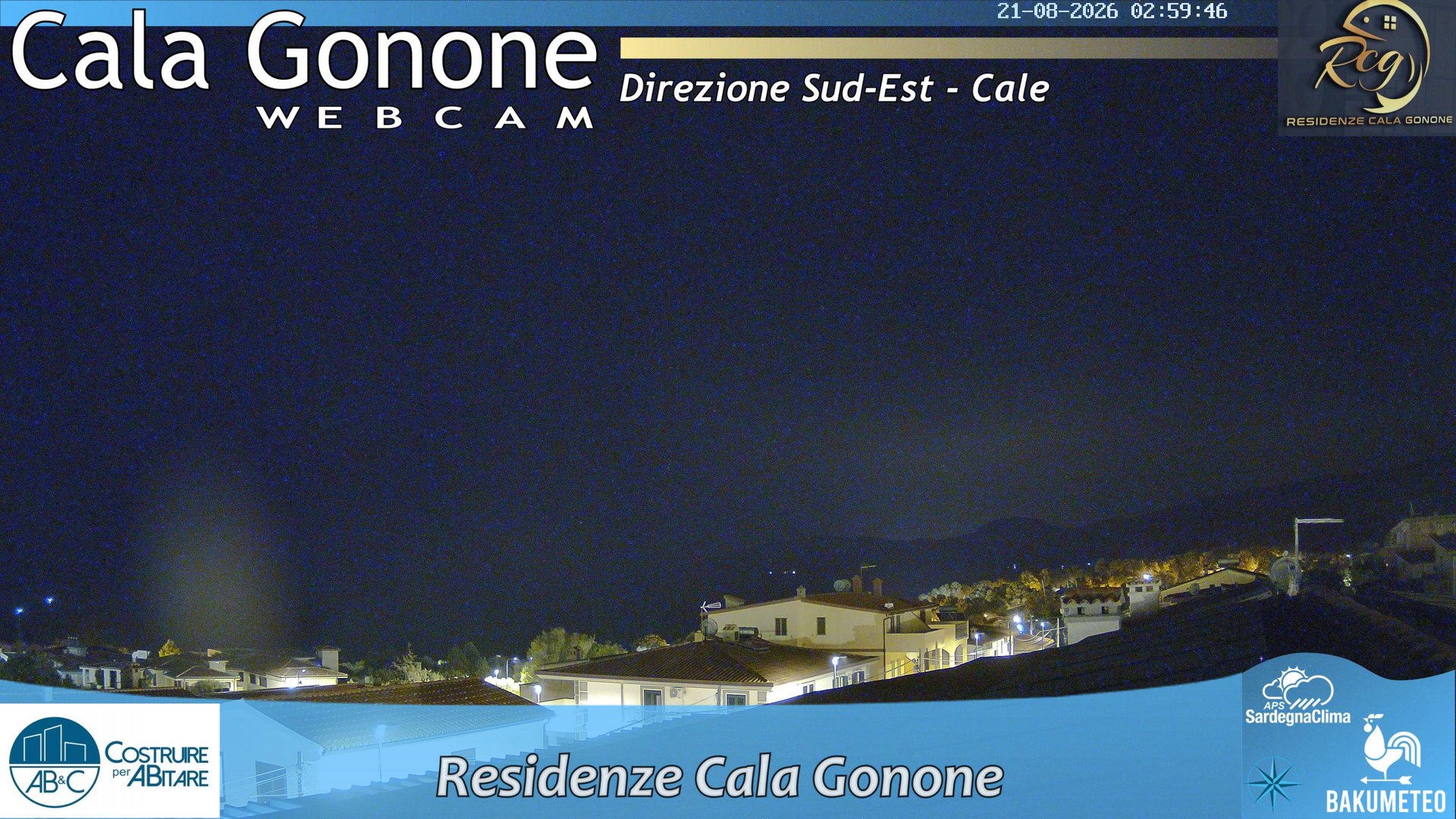 time-lapse frame, Cala Gonone SUD webcam