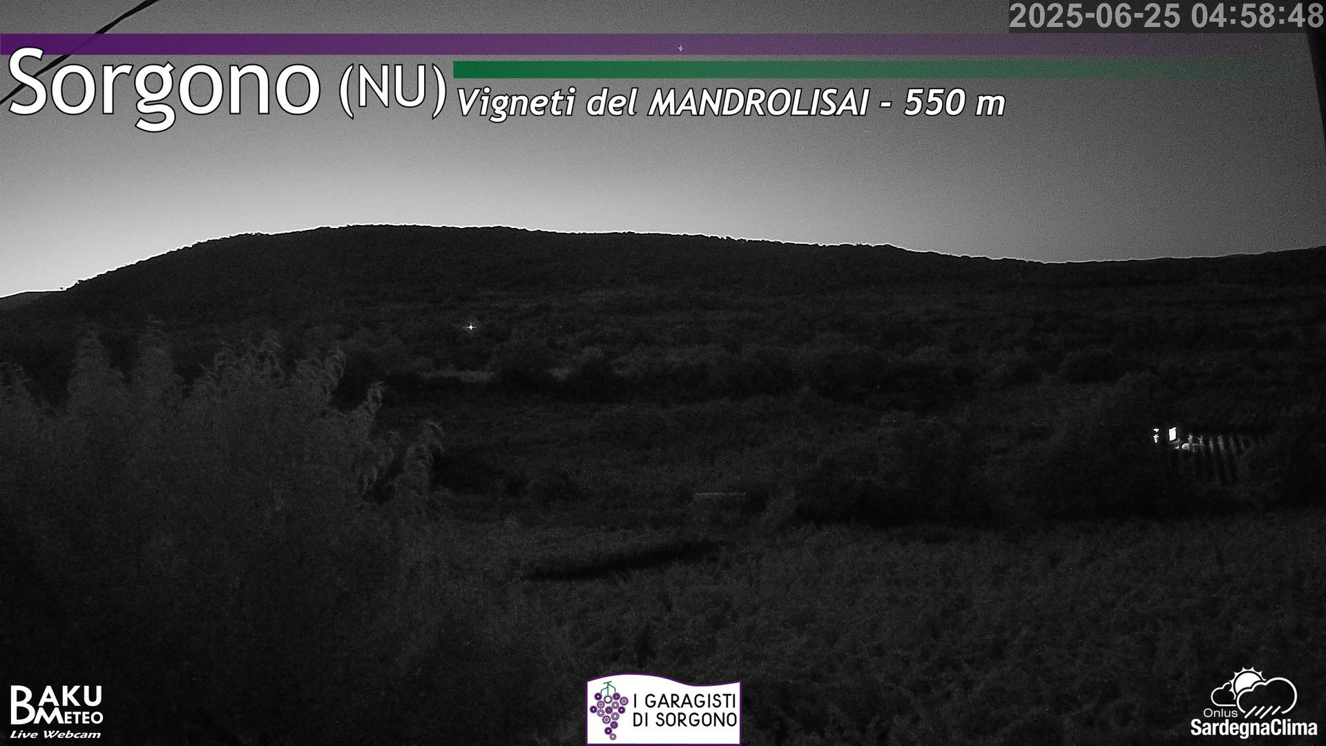 time-lapse frame, Sorgono webcam