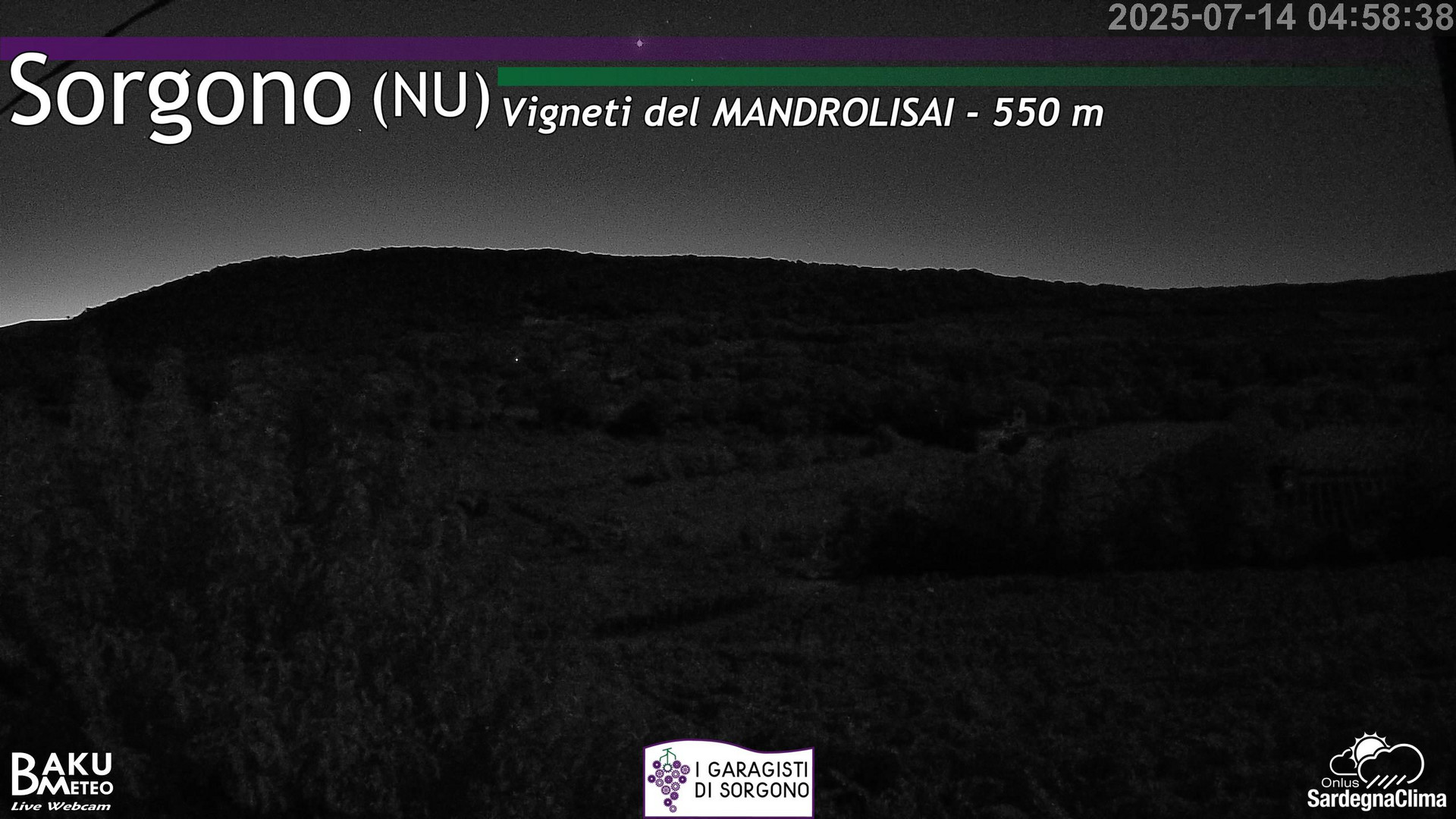time-lapse frame, Sorgono webcam