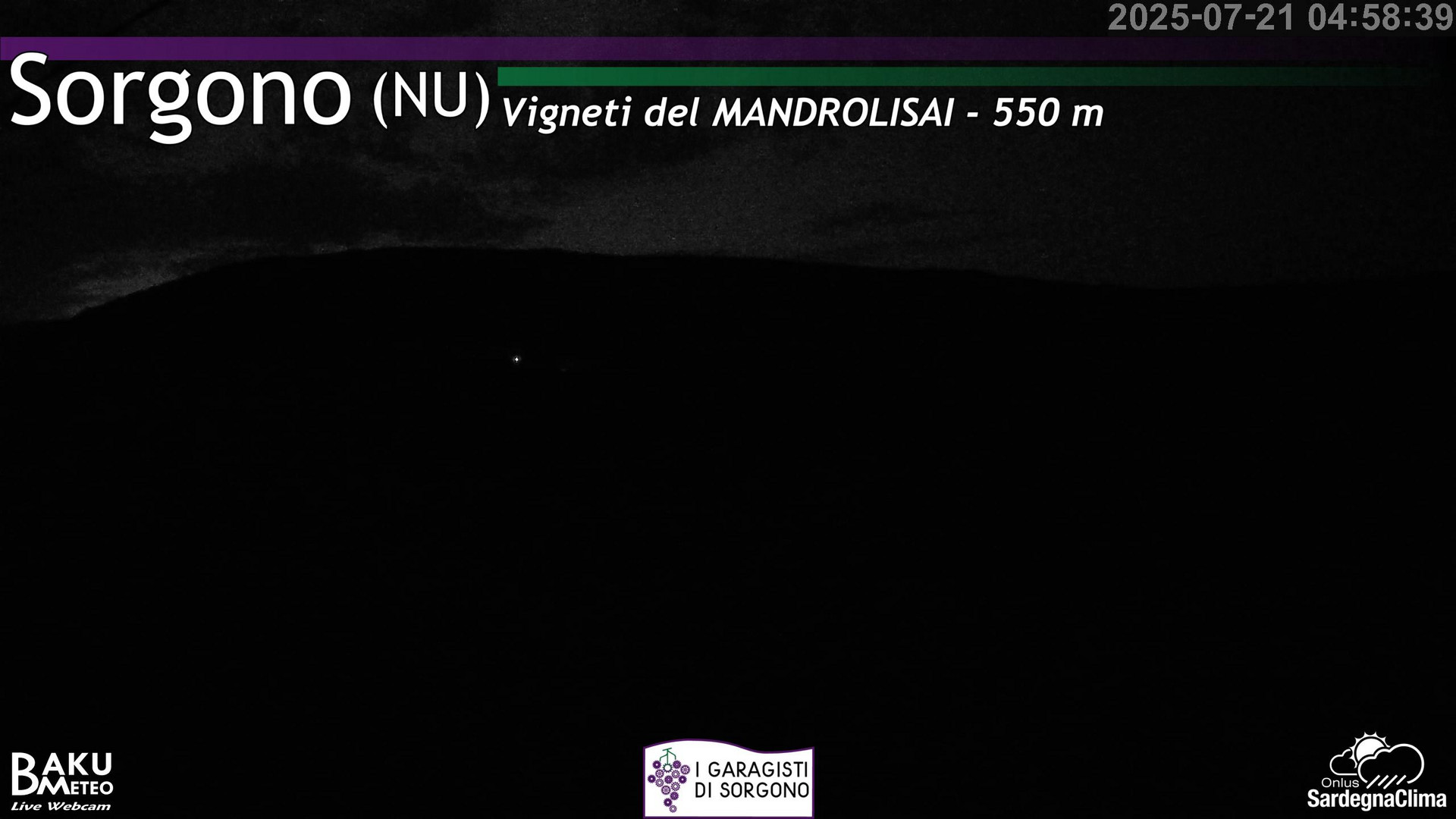time-lapse frame, Sorgono webcam