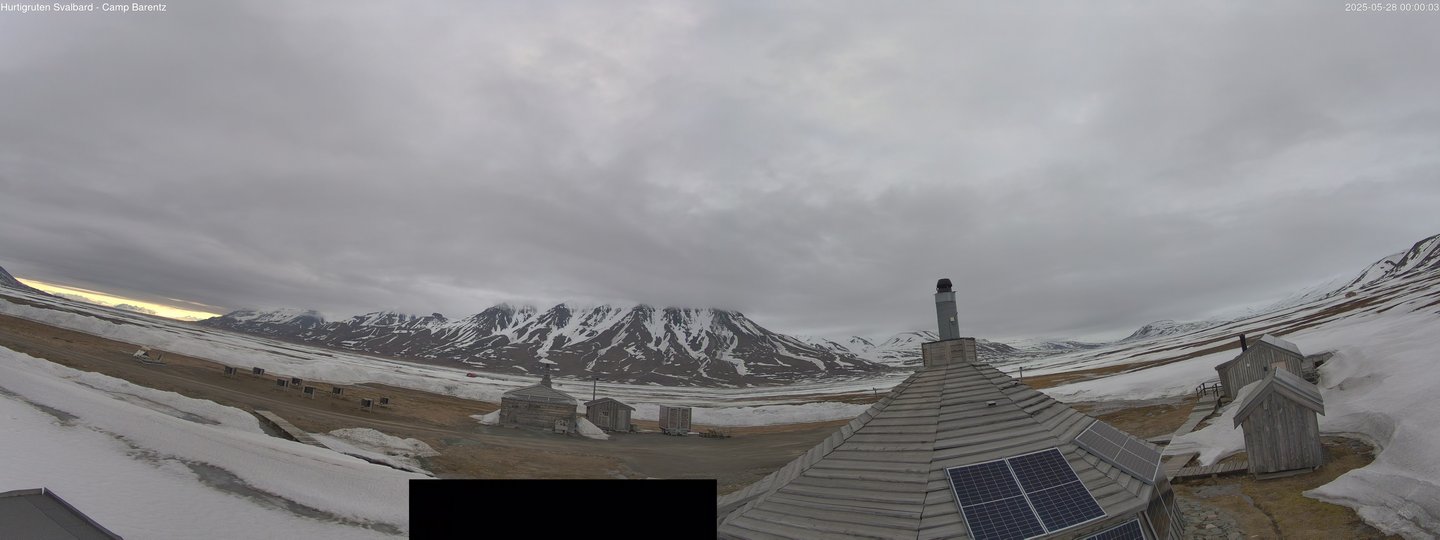 time-lapse frame, Hurtigruten Svalbard - Camp Barentz webcam