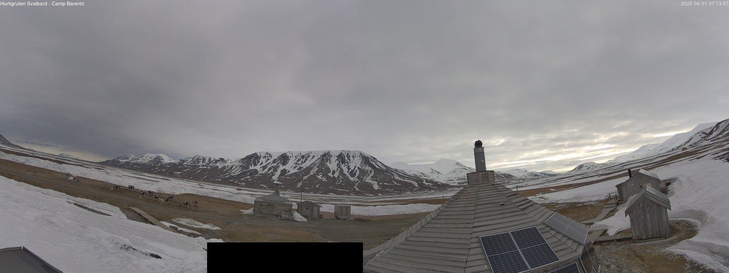time-lapse frame, Hurtigruten Svalbard - Camp Barentz webcam