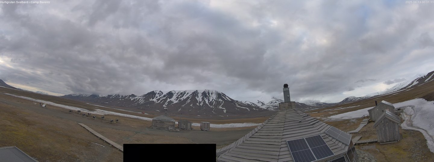 time-lapse frame, Hurtigruten Svalbard - Camp Barentz webcam
