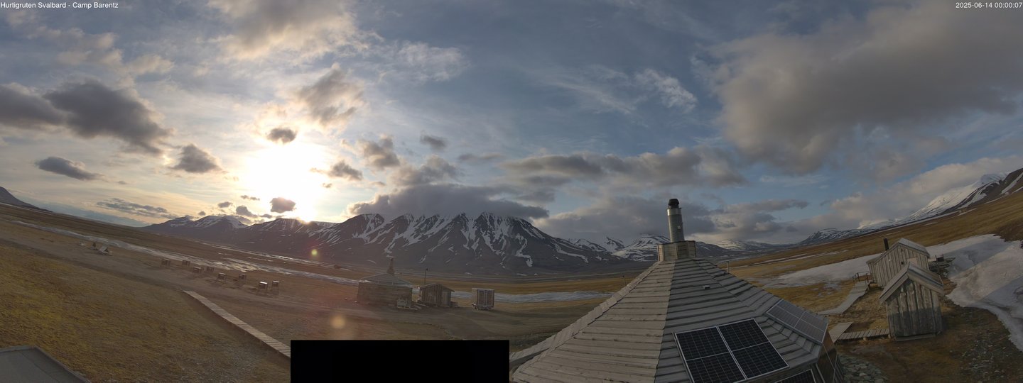 time-lapse frame, Hurtigruten Svalbard - Camp Barentz webcam