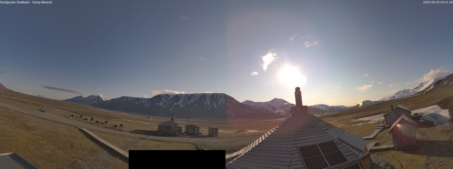 time-lapse frame, Hurtigruten Svalbard - Camp Barentz webcam
