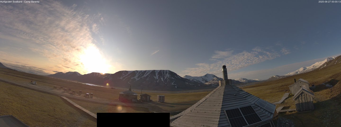 time-lapse frame, Hurtigruten Svalbard - Camp Barentz webcam
