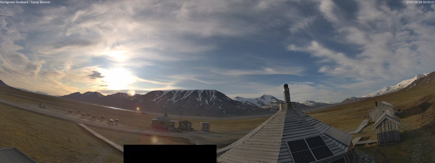 time-lapse frame, Hurtigruten Svalbard - Camp Barentz webcam