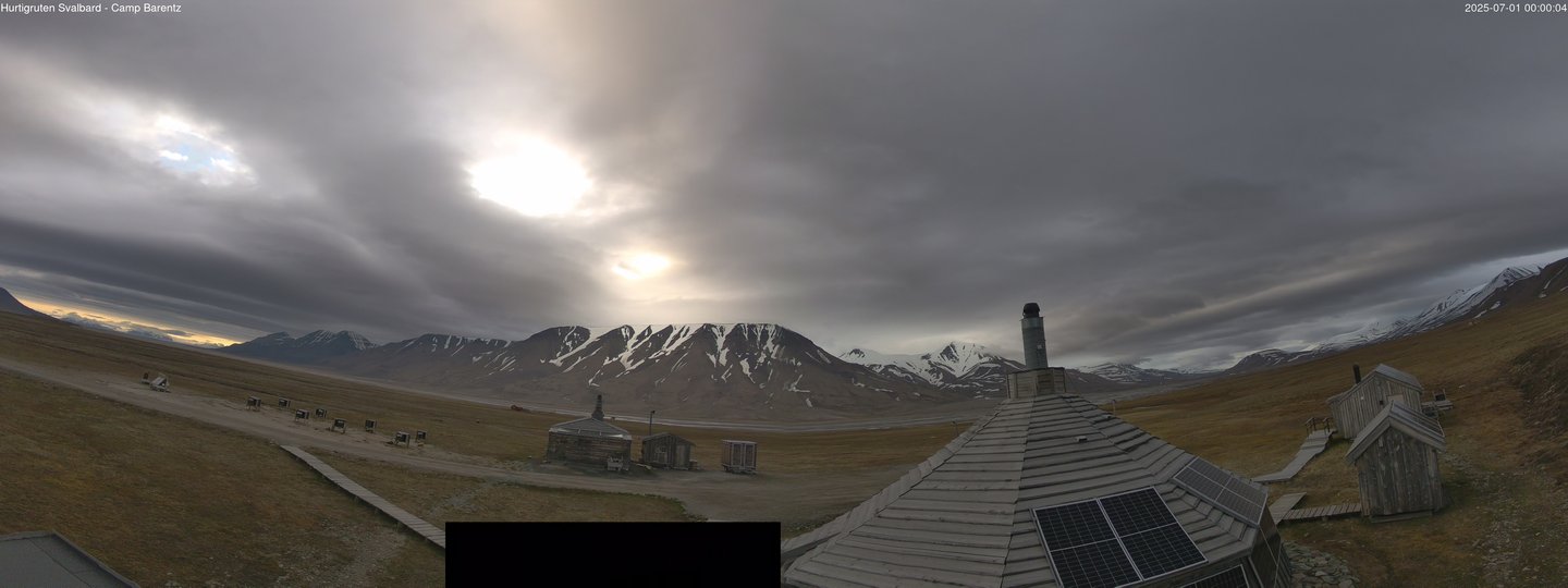 time-lapse frame, Hurtigruten Svalbard - Camp Barentz webcam