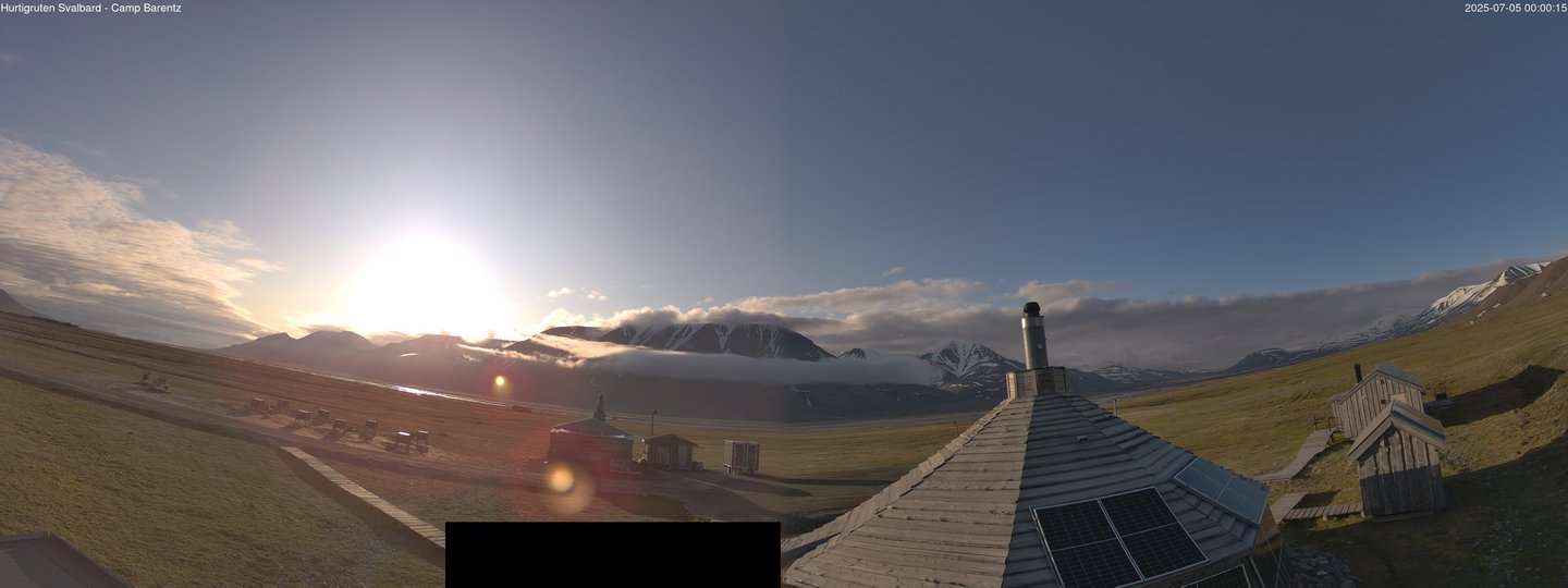 time-lapse frame, Hurtigruten Svalbard - Camp Barentz webcam