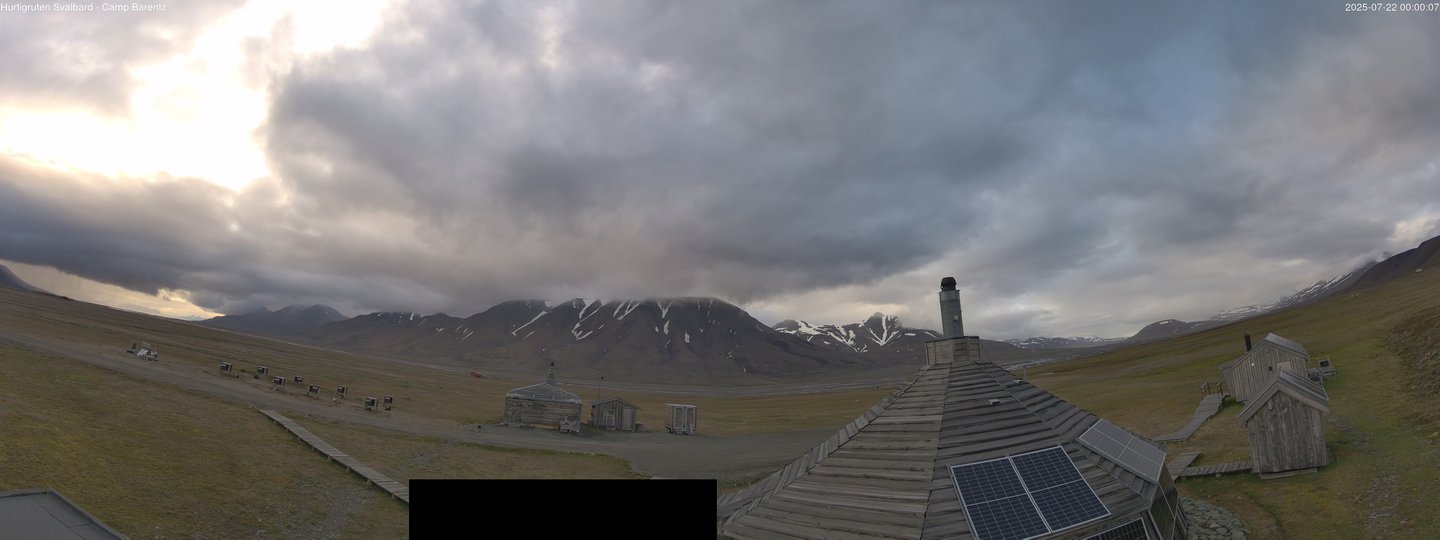 time-lapse frame, Hurtigruten Svalbard - Camp Barentz webcam