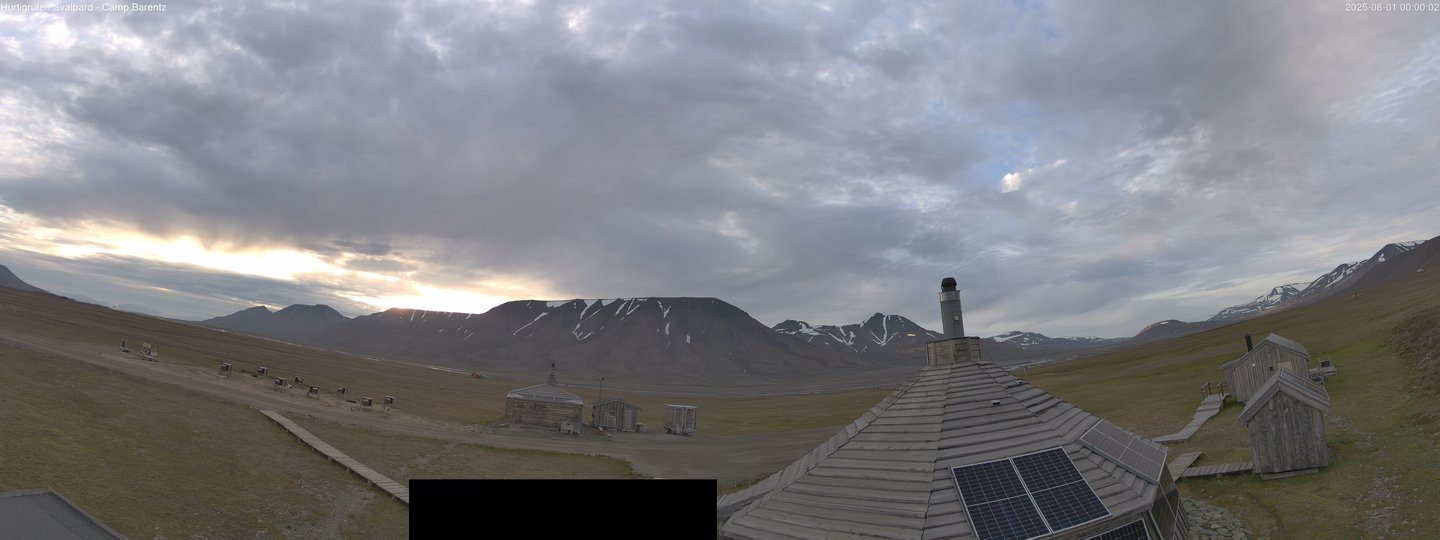 time-lapse frame, Hurtigruten Svalbard - Camp Barentz webcam