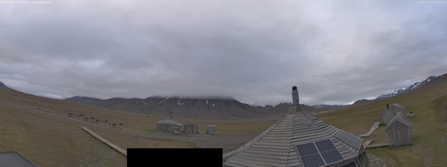 time-lapse frame, Hurtigruten Svalbard - Camp Barentz webcam