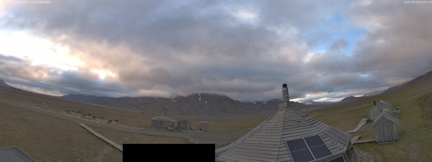time-lapse frame, Hurtigruten Svalbard - Camp Barentz webcam