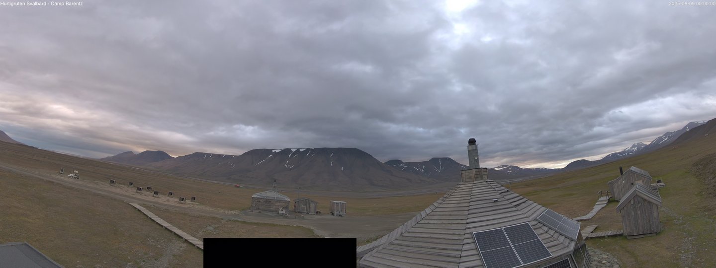 time-lapse frame, Hurtigruten Svalbard - Camp Barentz webcam