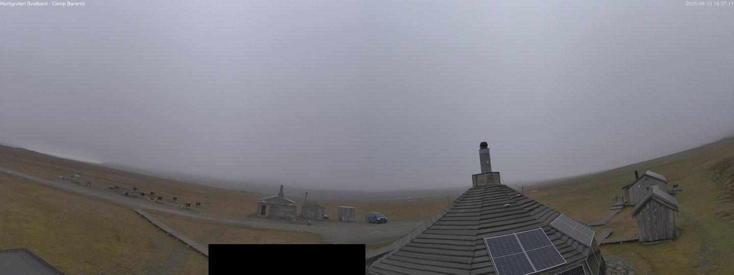 time-lapse frame, Hurtigruten Svalbard - Camp Barentz webcam