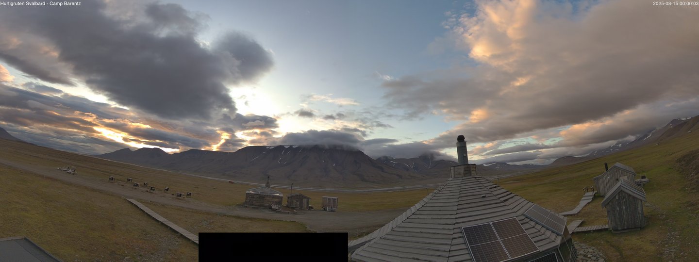 time-lapse frame, Hurtigruten Svalbard - Camp Barentz webcam