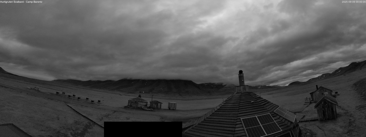 time-lapse frame, Hurtigruten Svalbard - Camp Barentz webcam