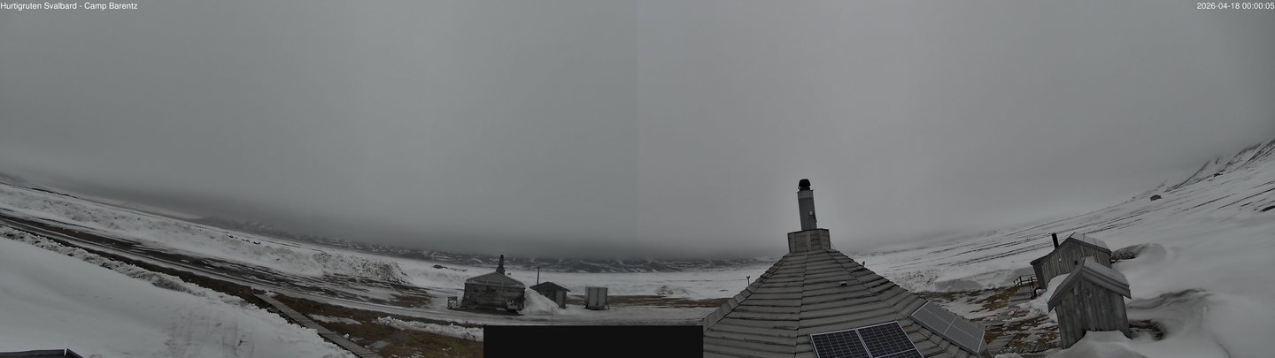 time-lapse frame, Hurtigruten Svalbard - Camp Barentz webcam