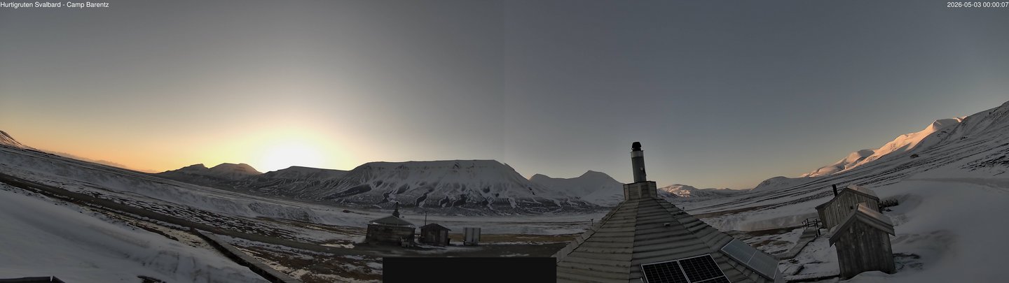 time-lapse frame, Hurtigruten Svalbard - Camp Barentz webcam