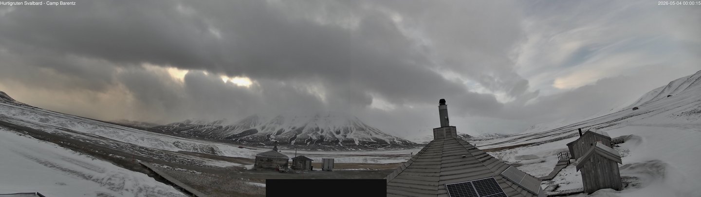 time-lapse frame, Hurtigruten Svalbard - Camp Barentz webcam