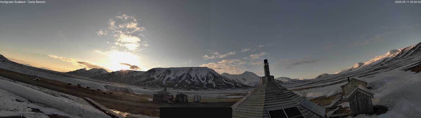 time-lapse frame, Hurtigruten Svalbard - Camp Barentz webcam