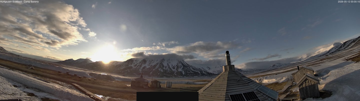 time-lapse frame, Hurtigruten Svalbard - Camp Barentz webcam