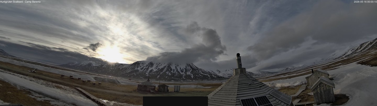 time-lapse frame, Hurtigruten Svalbard - Camp Barentz webcam