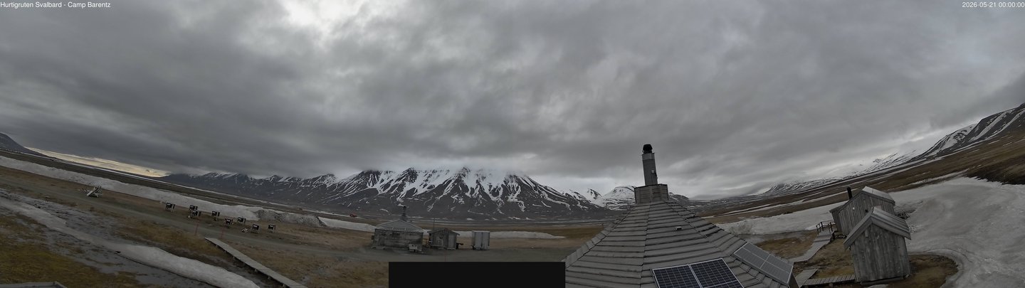 time-lapse frame, Hurtigruten Svalbard - Camp Barentz webcam