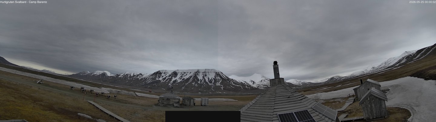 time-lapse frame, Hurtigruten Svalbard - Camp Barentz webcam