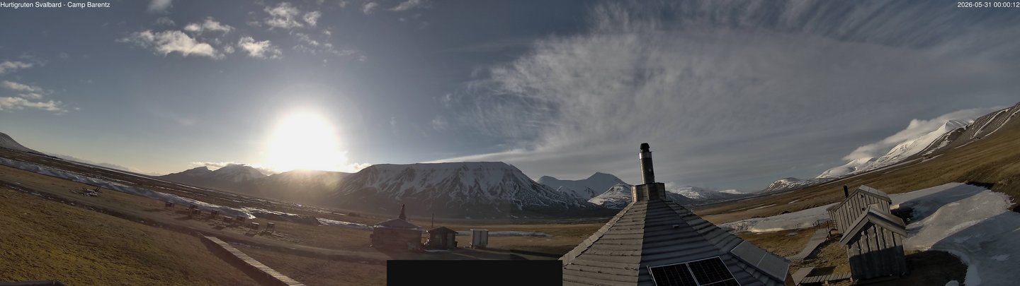 time-lapse frame, Hurtigruten Svalbard - Camp Barentz webcam