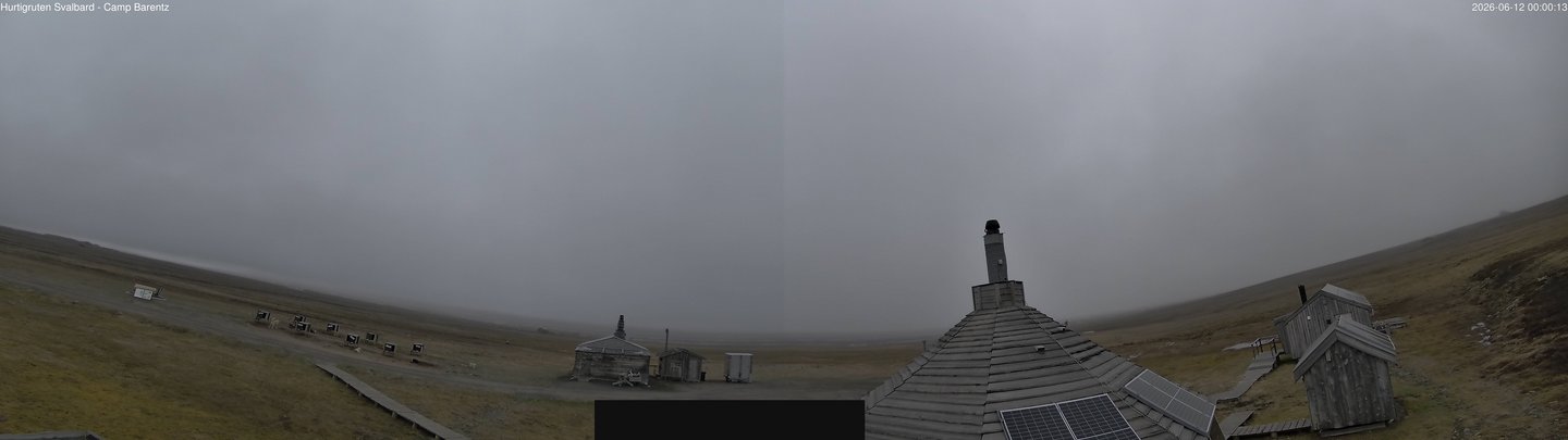 time-lapse frame, Hurtigruten Svalbard - Camp Barentz webcam
