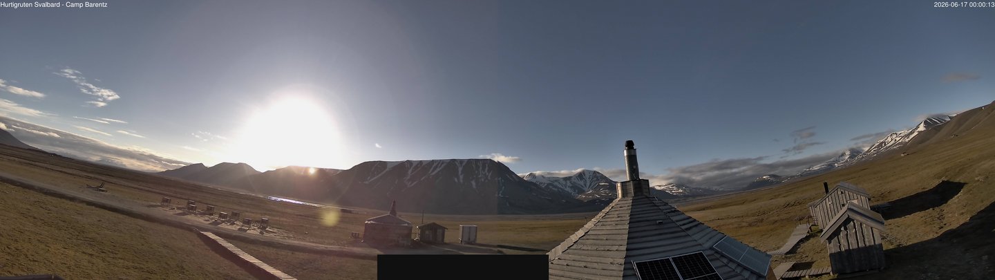time-lapse frame, Hurtigruten Svalbard - Camp Barentz webcam