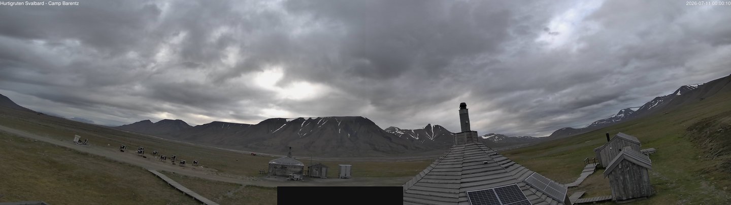 time-lapse frame, Hurtigruten Svalbard - Camp Barentz webcam