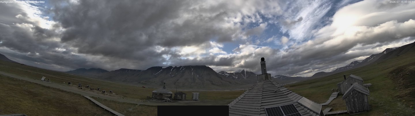 time-lapse frame, Hurtigruten Svalbard - Camp Barentz webcam