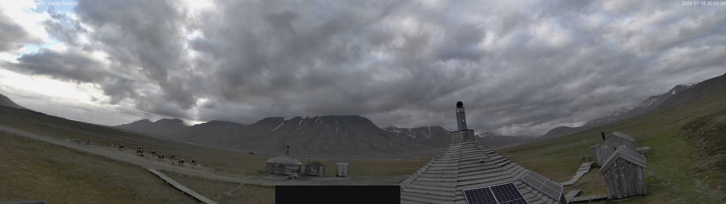 time-lapse frame, Hurtigruten Svalbard - Camp Barentz webcam