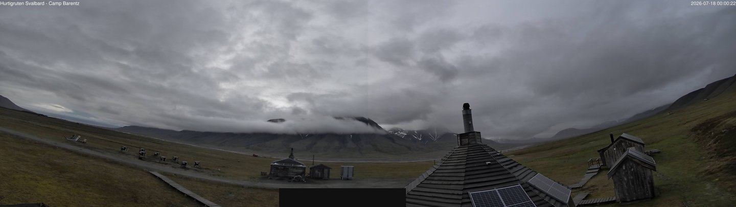 time-lapse frame, Hurtigruten Svalbard - Camp Barentz webcam