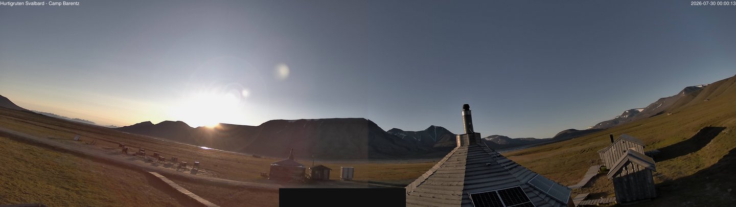 time-lapse frame, Hurtigruten Svalbard - Camp Barentz webcam