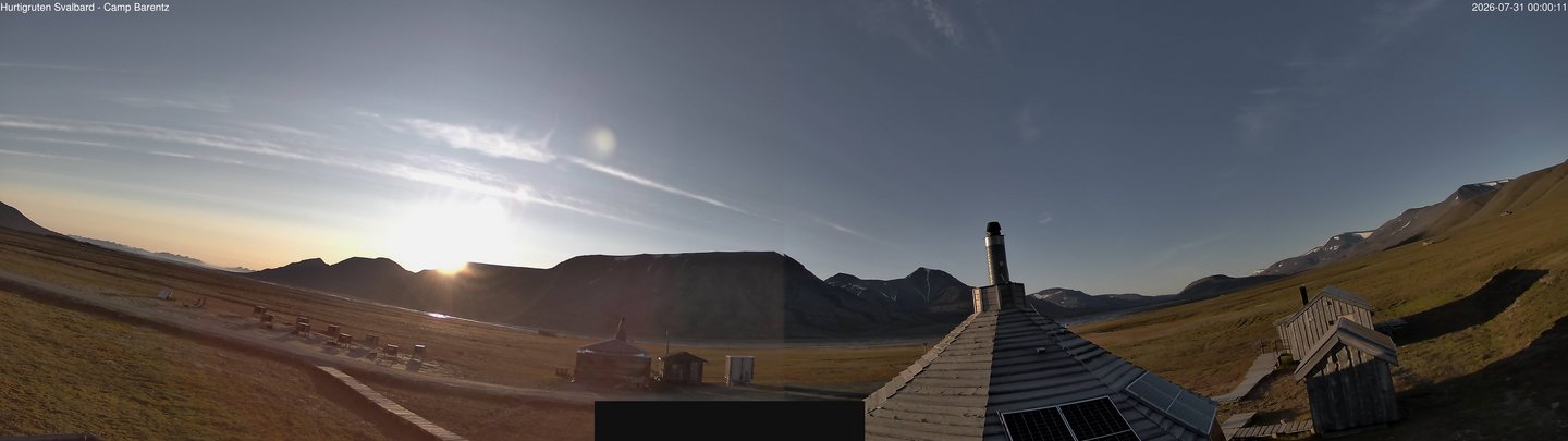 time-lapse frame, Hurtigruten Svalbard - Camp Barentz webcam