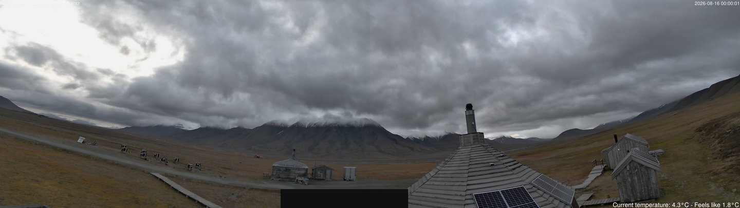 time-lapse frame, Hurtigruten Svalbard - Camp Barentz webcam